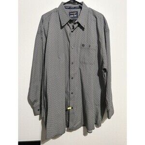 Lot of 3 Wrangler George Strait Mens Long Sleeve Button Down Shirt 3XL Geometric